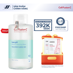 Nước Tẩy Trang Rửa Mặt Cấp Ẩm Cân Bằng độ pH Trên Da Cell Fusion C Low pH Pharrier Cleansing Water Serene Space Sản Phẩm Chính Hãng
