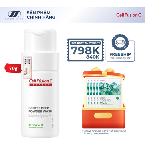 Bột Làm Sạch Sâu Dịu Nhẹ Cell Fusion C Expert Gentle Deep Powder Wash Serene Space Sản Phẩm Chính Hãng