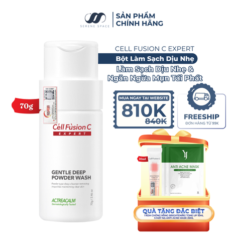 Bột Làm Sạch Sâu Dịu Nhẹ Cell Fusion C Expert Gentle Deep Powder Wash