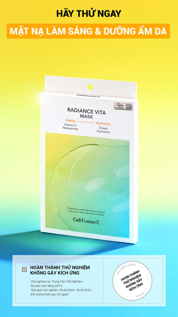 Mặt Nạ Làm Sáng & Dưỡng Ẩm Da Cell Fusion C Radiance Vita Mask