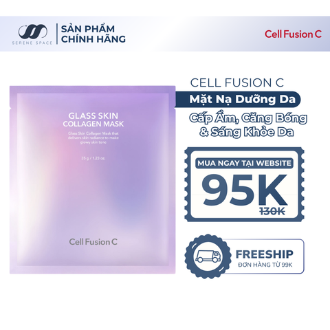 Mặt Nạ Collagen Cao Cấp Dưỡng Sáng Nâng Cơ Giảm Nhăn Cấp Ẩm Căng Bóng Da Cell Fusion C Glass Skin Collagen Mask Serene Space Sản Phẩm Chính Hãng