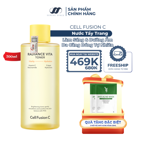 Nước Cân Bằng Làm Sáng & Dưỡng Ẩm Da Cell Fusion C Radiance Vita Toner