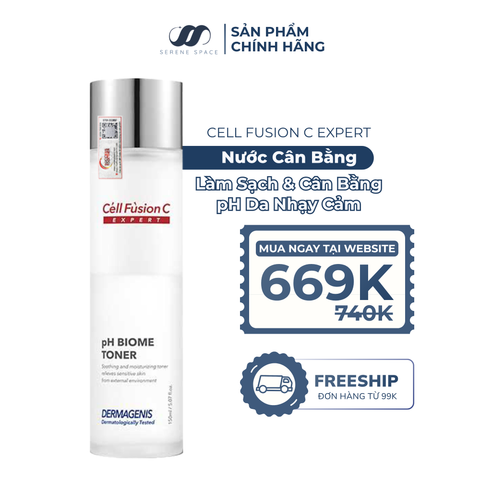 Toner Cấp Ẩm & Tăng Cường Hàng Rào Bảo Vệ Da Cell Fusion C Expert Dermagenis pH Biome Toner Serene Space Sản Phẩm Chính Hãng