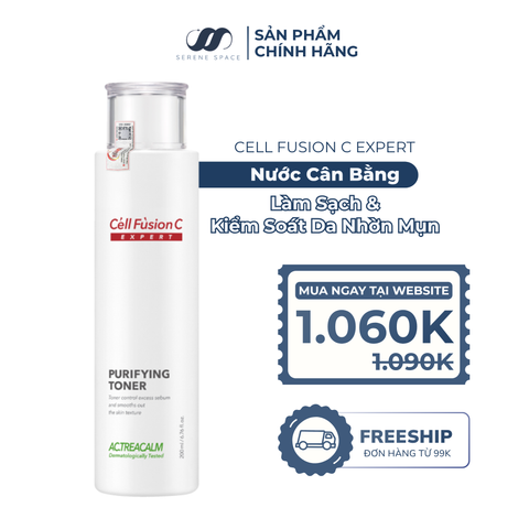 Nước Cân Bằng Thanh Khiết Cho Da Nhờn Mụn Cell Fusion C Expert Purifying Toner Serene Space Sản Phẩm Chính Hãng
