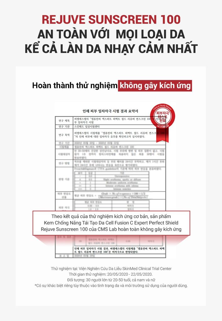 Kem Chống Nắng Bảo Vệ, Tái Tạo Da Cell Fusion C Expert Rejuve Sunscreen 100 SPF50+/ PA++++