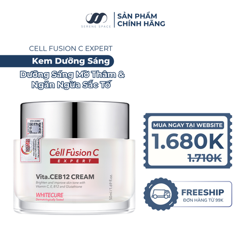 Kem Dưỡng Trắng Mờ Thâm & Sáng Da Đều Màu Cell Fusion C Expert Whitecure Vita.CEB12 Cream