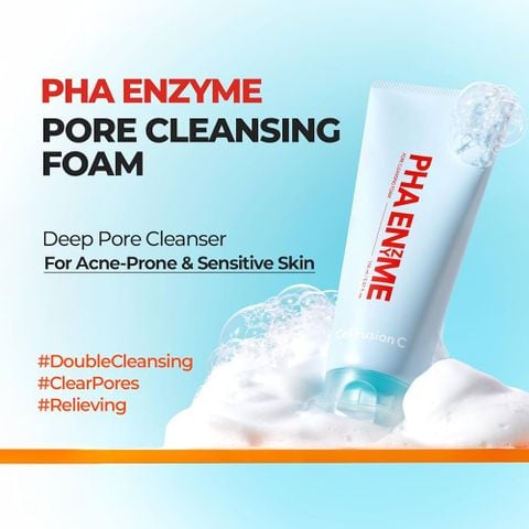 Sữa Rửa Mặt Dạng Bọt Làm Sạch Sâu Lỗ Chân Lông Giảm Mụn & Dầu Nhờn Cell Fusion C PHA Enzyme Pore Cleansing Foam 150ml Serene Space Sản Phẩm Chính Hãng