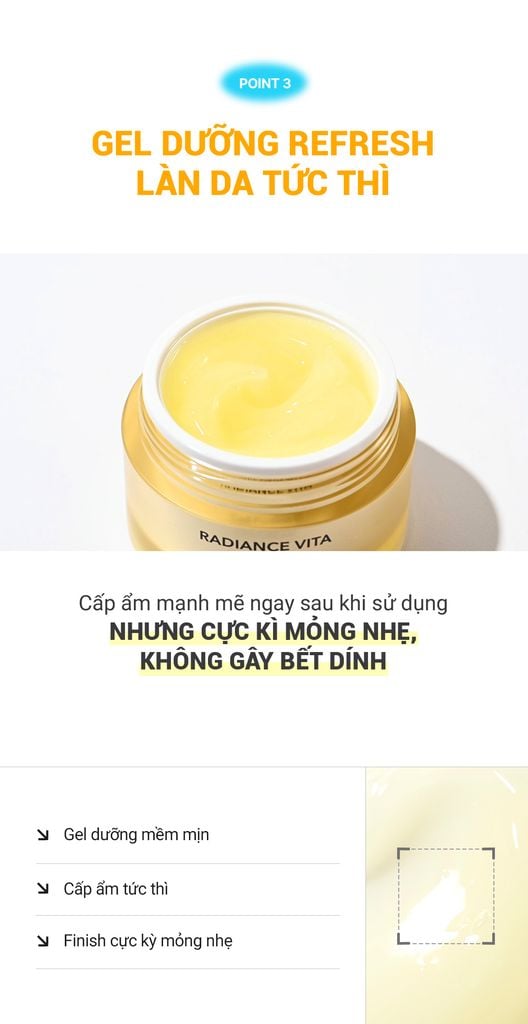 Gel Dưỡng Làm Sáng & Dưỡng Ẩm Cell Fusion C Radiance Vita Gel Cream
