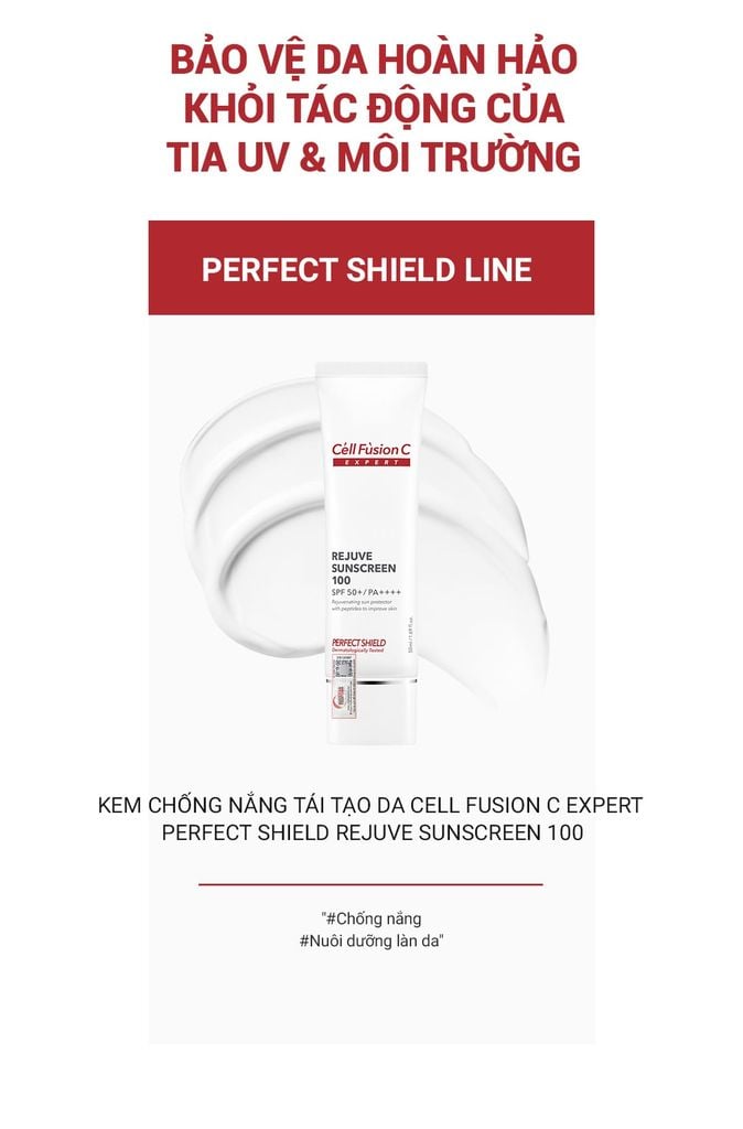 Kem Chống Nắng Bảo Vệ, Tái Tạo Da Cell Fusion C Expert Rejuve Sunscreen 100 SPF50+/ PA++++