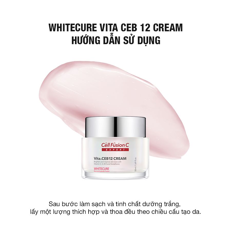 Kem Dưỡng Trắng Mờ Thâm & Sáng Da Đều Màu Cell Fusion C Expert Whitecure Vita.CEB12 Cream Serene Space Sản Phẩm Chính Hãng