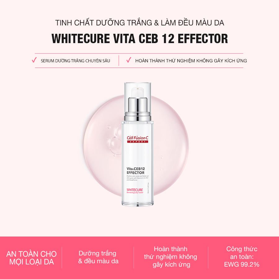 Tinh Chất Dưỡng Trắng Mờ Thâm & Sáng Da Đều Màu Cell Fusion C Expert Whitecure Vita.CEB12 Effector Serene Space Sản Phẩm Chính Hãng