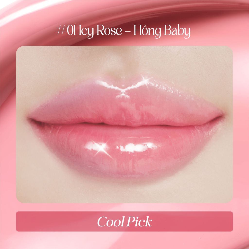 Son Tint Bóng Dưỡng Môi Thuần Chay Bền Màu Pinate Glowing Bloom Lip Stain Tint 2.9G