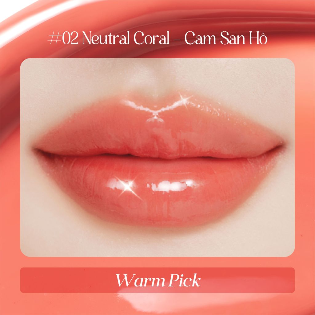 Son Tint Bóng Dưỡng Môi Thuần Chay Bền Màu Pinate Glowing Bloom Lip Stain Tint 2.9G