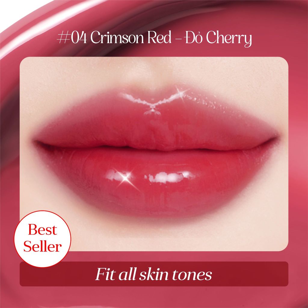 Son Tint Bóng Dưỡng Môi Thuần Chay Bền Màu Pinate Glowing Bloom Lip Stain Tint 2.9G