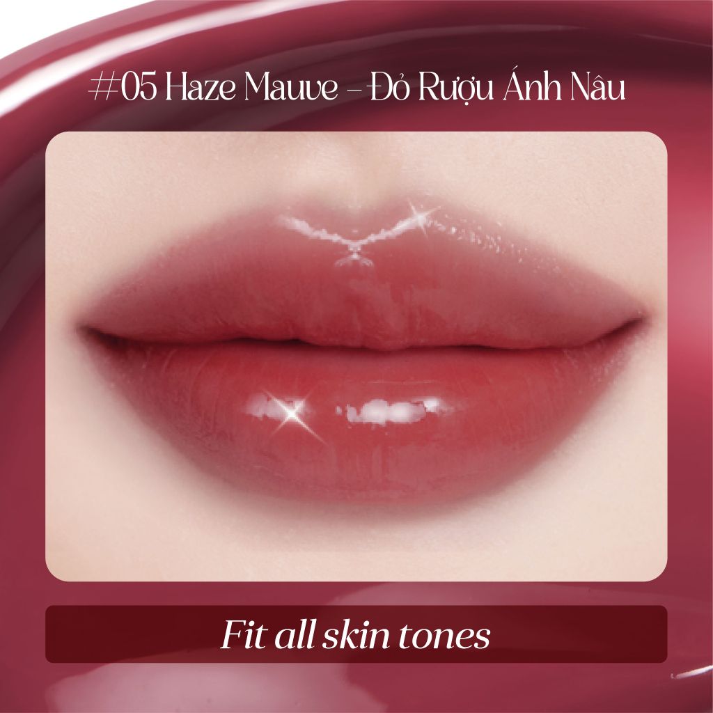 Son Tint Bóng Dưỡng Môi Thuần Chay Bền Màu Pinate Glowing Bloom Lip Stain Tint 2.9G