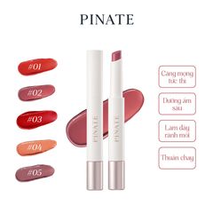 Son Dưỡng Bóng Làm Hồng Môi Bắt Sáng & Làm Đầy Môi Thuần Chay Pinate Bare Glow Peptide Melting Balm 1.8G