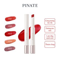 Son Dưỡng Bóng Làm Hồng Môi Bắt Sáng & Làm Đầy Môi Thuần Chay Pinate Bare Glow Peptide Melting Balm 1.8G