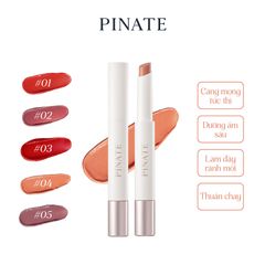 Son Dưỡng Bóng Làm Hồng Môi Bắt Sáng & Làm Đầy Môi Thuần Chay Pinate Bare Glow Peptide Melting Balm 1.8G