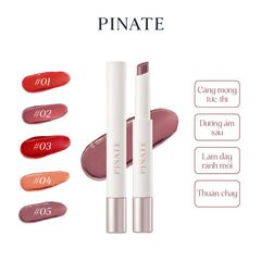 Son Dưỡng Bóng Làm Hồng Môi Bắt Sáng & Làm Đầy Môi Thuần Chay Pinate Bare Glow Peptide Melting Balm 1.8G