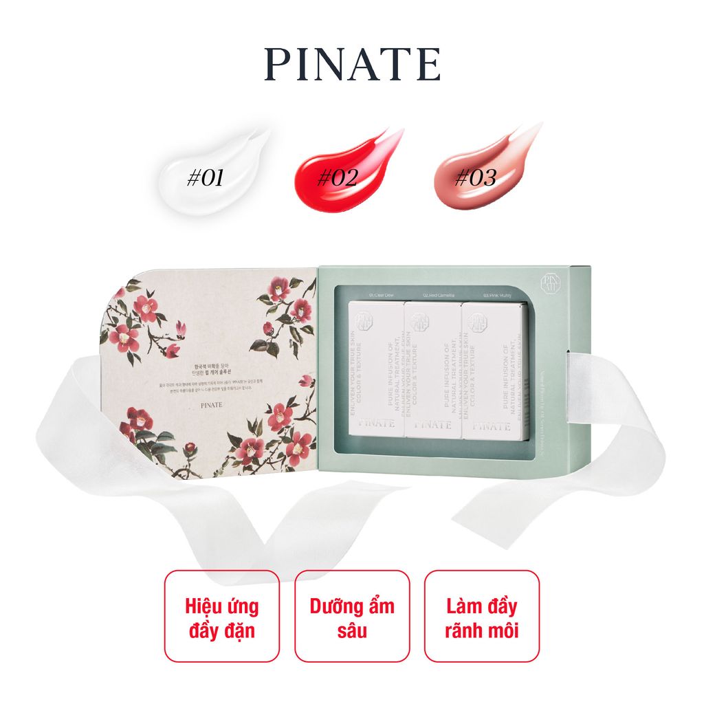 Son Dưỡng Môi Căng Bóng & Làm Đầy Rãnh Môi Thuần Chay Pinate Natural Bloom Lip Oil Serum 4.3ML