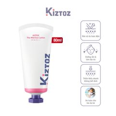 Kem Chống Nắng Thuần Vật Lý Làm Dịu Da Dành Cho Trẻ Sơ Sinh Kiztoz The Mild Sun Lotion SPF 50+ PA++++