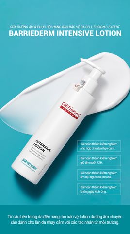 Sữa Dưỡng Ẩm & Phục Hồi Hàng Rào Bảo Vệ Da Cell Fusion C Expert Barriederm Intensive Lotion