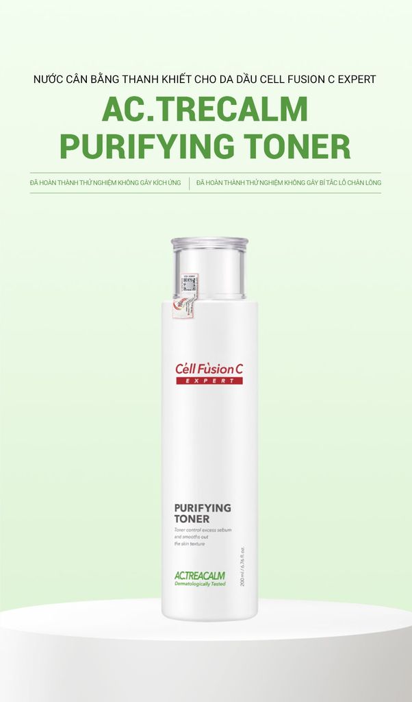 Nước Cân Bằng Thanh Khiết Cho Da Nhờn Mụn Cell Fusion C Expert Purifying Toner Serene Space Sản Phẩm Chính Hãng
