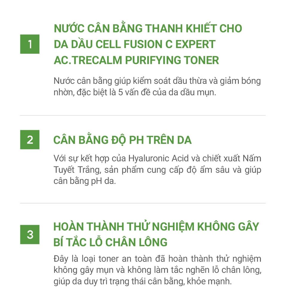 Nước Cân Bằng Thanh Khiết Cho Da Nhờn Mụn Cell Fusion C Expert Purifying Toner Serene Space Sản Phẩm Chính Hãng