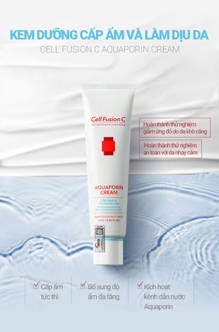 Kem Dưỡng Cấp Ẩm Làm Dịu Da & Kích Hoạt Kênh Dẫn Nước Cell Fusion C Aquaporin Cream