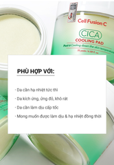 Toner Pad Rau Má Làm Lạnh Hạ Nhiệt -5 Độ Giảm Mụn & Làm Dịu Da Ửng Đỏ Cháy Nắng Cell Fusion C Cica Cooling Pad