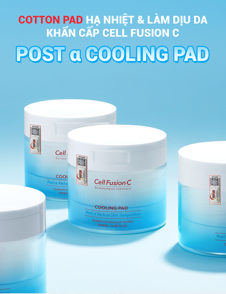 Cotton Pad Làm Lạnh Hạ Nhiệt - 5.7 Độ & Làm Dịu Da Cháy Nắng Ửng Đỏ Khẩn Cấp Cell Fusion C Cooling Pad