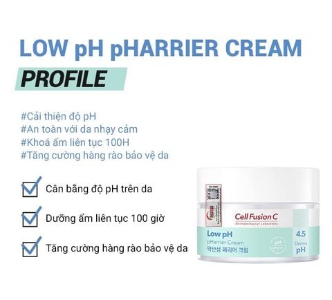 Kem Dưỡng Cấp Ẩm & Tăng Cường Hàng Rào Bảo Vệ Da Cell Fusion C Low pH pHarrier Cream