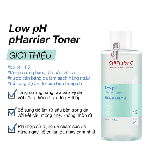 Toner Cân Bằng Cấp Ẩm Tăng Cường Hàng Rào Bảo Vệ Da Cell Fusion C Low pH Pharrier Toner