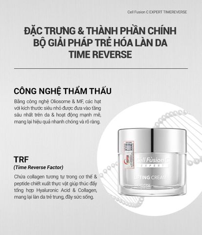 Kem Dưỡng Săn Chắc, Ngăn Ngừa Lão Hóa Cell Fusion C Expert Time Reverse Lifting Cream