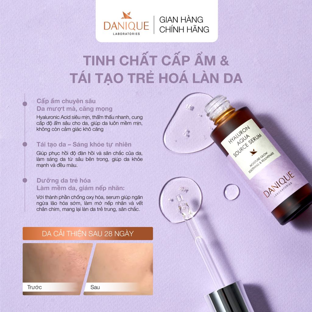 Tinh Chất Cấp Ẩm & Tái Tạo Trẻ Hoá Làn Da Danique Hyaluron Aqua Source Serum