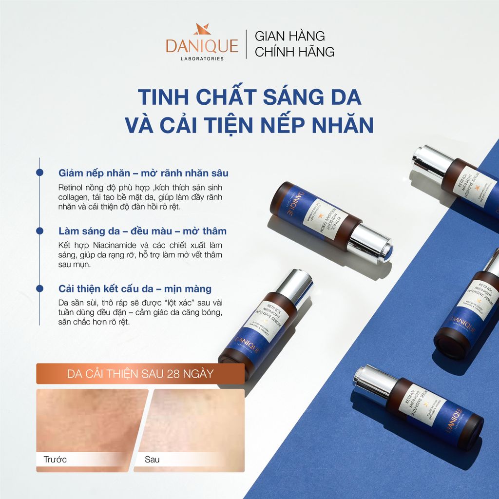 Tinh Chất Sáng Da Và Cải Thiện Nếp Nhăn Danique Retinol Midnight Intensive Serum
