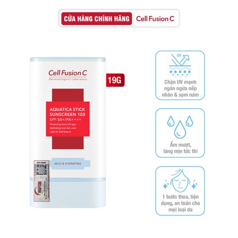 Sáp Chống Nắng Cấp Ẩm, Dịu Da Cell Fusion C Aquatica Stick Sunscreen 100 SPF 50+ PA++++