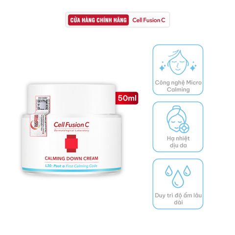 Kem Dưỡng Cấp Ẩm Làm Dịu Da & Giảm Đỏ Trên Da Cell Fusion C Cica Calming Down Cream