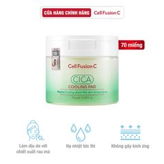 Toner Pad Rau Má Làm Lạnh Hạ Nhiệt -5 Độ Giảm Mụn & Làm Dịu Da Ửng Đỏ Cháy Nắng Cell Fusion C Cica Cooling Pad