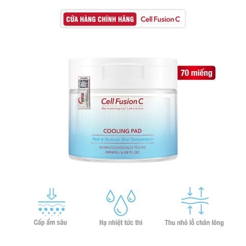 Cotton Pad Làm Lạnh Hạ Nhiệt - 5.7 Độ & Làm Dịu Da Cháy Nắng Ửng Đỏ Khẩn Cấp Cell Fusion C Cooling Pad