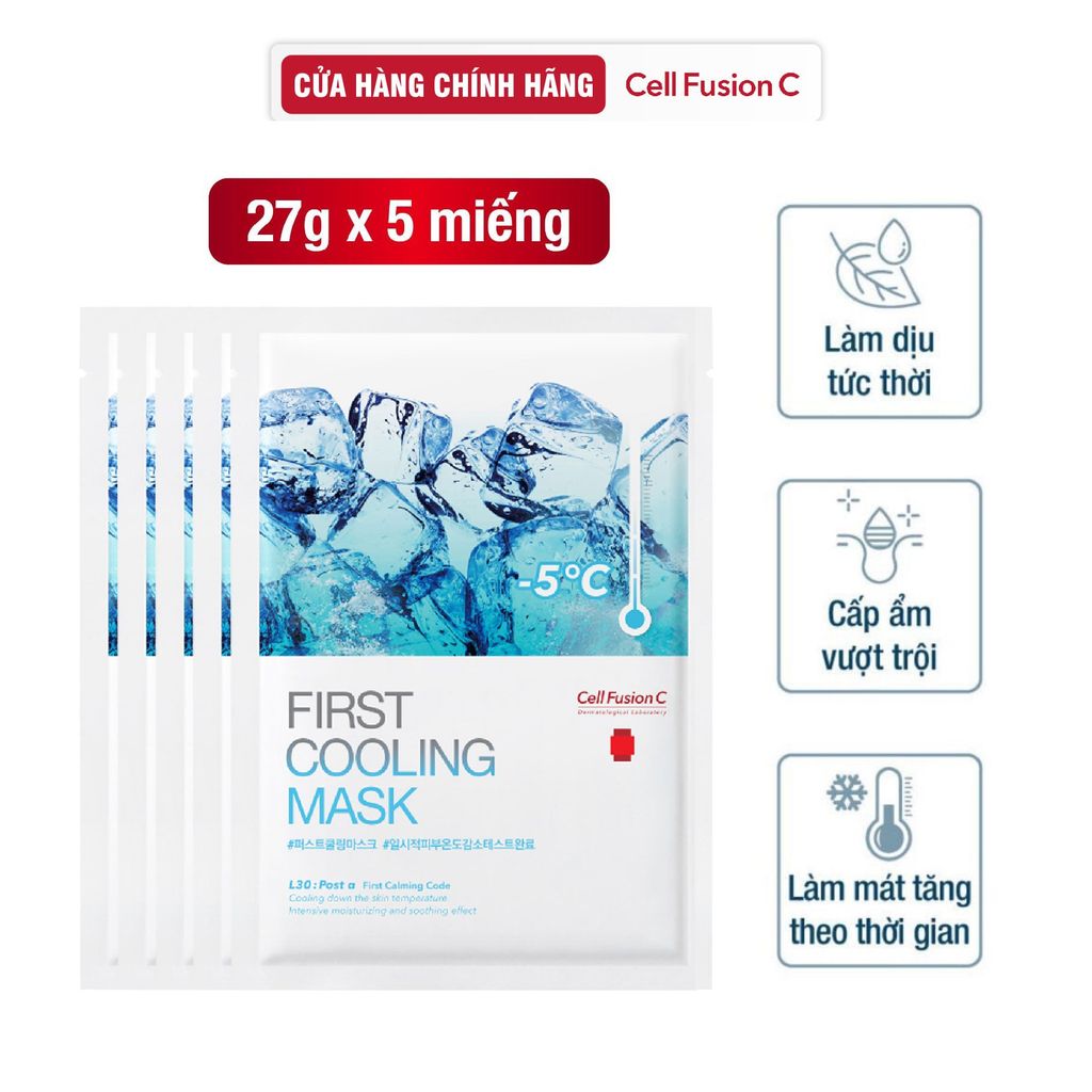 Mặt Nạ Hạ Nhiệt - 5 Độ & Làm Dịu Da Ửng Đỏ Cháy Nắng Cell Fusion C First Cooling Mask Serene Space Sản Phẩm Chính Hãng