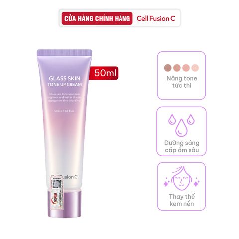 Kem Nâng Tone Làm Trắng Sáng Cấp Ẩm Căng Bóng Da Cell Fusion C Glass Skin Tone Up Cream