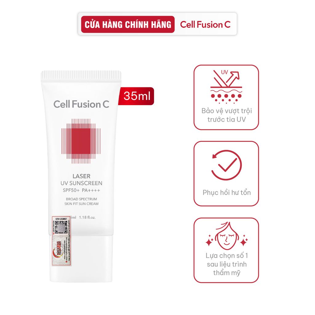 Kem Chống Nắng Phổ Rộng Cho Da Treatment Sau Laser Phi Kim Cell Fusion C Laser UV Sunscreen SPF50+ PA++++