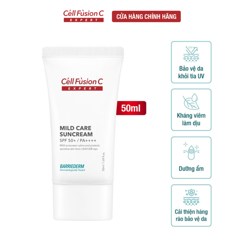 Kem Chống Nắng Vật Lý Tăng Cường Hàng Rào Bảo Vệ Da Cell Fusion C Expert Barriederm Mild Care Suncream SPF 50+/ PA++++