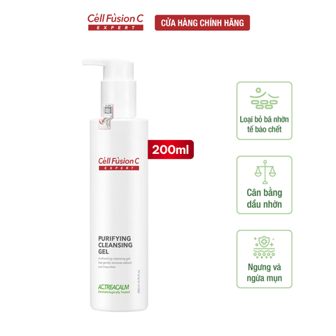 Gel Rửa Mặt Thanh Khiết Cho Da Nhờn Mụn Cell Fusion C Expert Purifying Cleansing Gel