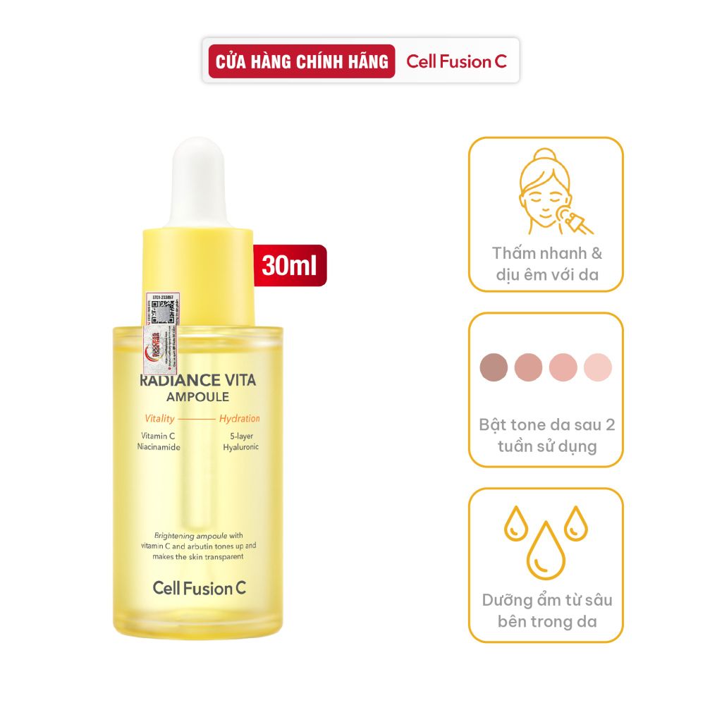 Ampoule Kích Hoạt Làm Sáng & Dưỡng Ẩm Da Cell Fusion C Radiance Vita Ampoule Serene Space Sản Phẩm Chính Hãng