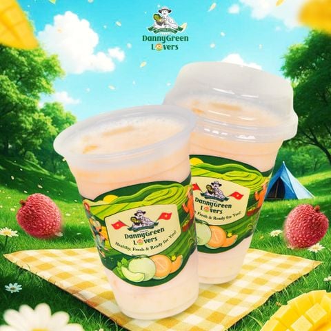 Sữa Chua Xoài Tươi Mix Vải Thiều vị này mãi iu