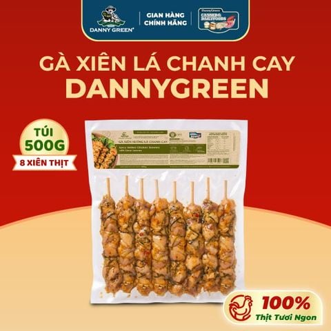 Gà xiên lá chanh cay 500g