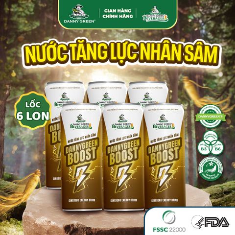 Lốc 6 Lon Nước Tăng Lực Nhân Sâm 320ml