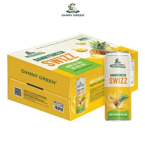 Thùng 24 Lon Nước Ép Dứa Có Thịt Dứa 250ml